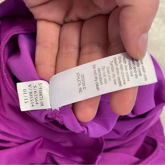 Athleta womens athletic running shorts size S Fuschia ready set go summer - Picture 5 of 16